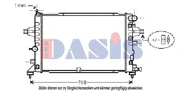 AKS DASIS 150065N Радиатор охлаждения двигателя AKS DASIS для OPEL