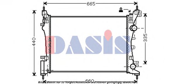AKS DASIS 150068N Радиатор охлаждения двигателя AKS DASIS для OPEL