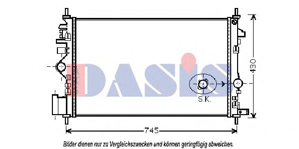 AKS DASIS 150099N Радиатор охлаждения двигателя для OPEL INSIGNIA