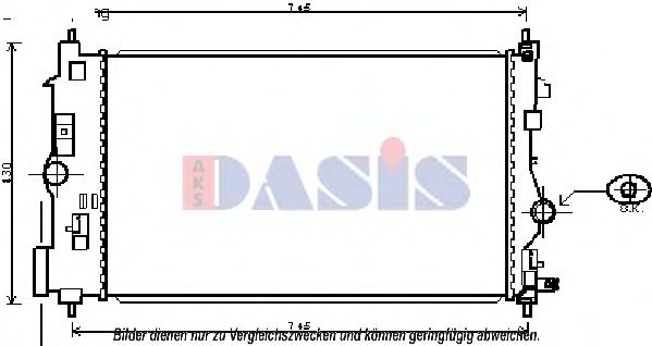 AKS DASIS 150103N Радиатор охлаждения двигателя для OPEL CASCADA