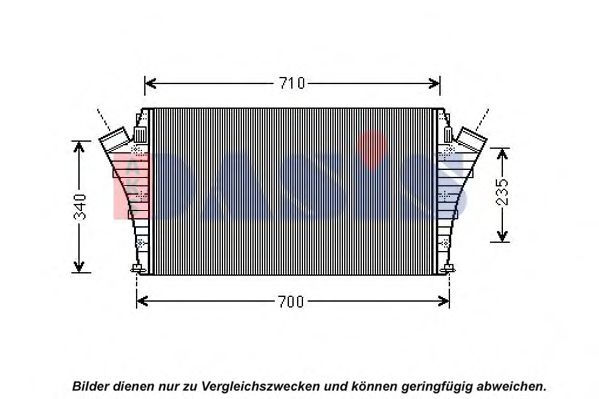 AKS DASIS 157001N Интеркулер для FIAT