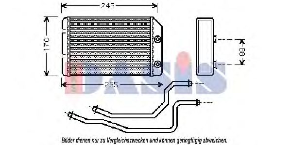 AKS DASIS 159001N Радиатор печки для CHEVROLET