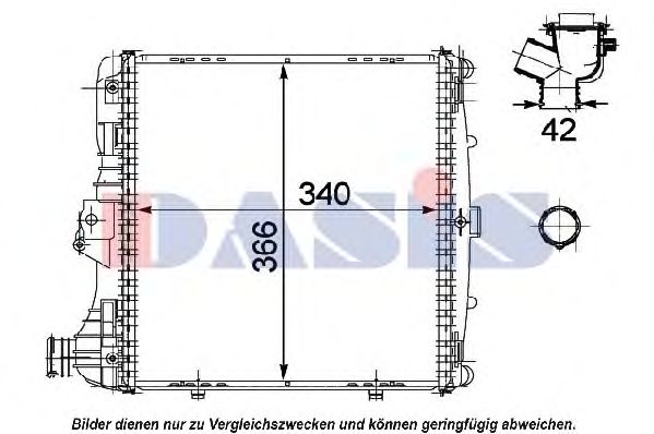 AKS DASIS 170006N Радиатор охлаждения двигателя для PORSCHE CAYMAN