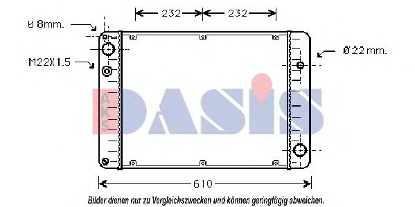 AKS DASIS 170110N Радиатор охлаждения двигателя AKS DASIS для PORSCHE