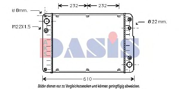 AKS DASIS 170130N Радиатор охлаждения двигателя AKS DASIS для PORSCHE