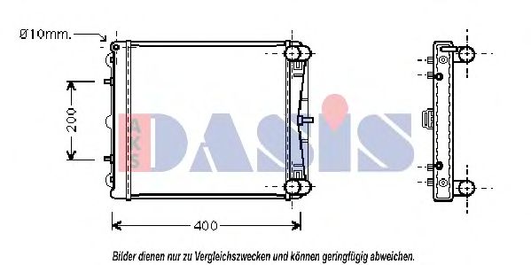 AKS DASIS 170180N Радиатор охлаждения двигателя для PORSCHE BOXSTER