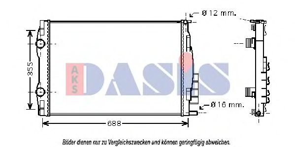 AKS DASIS 180047N Радиатор охлаждения двигателя для RENAULT GRAND SCENIC