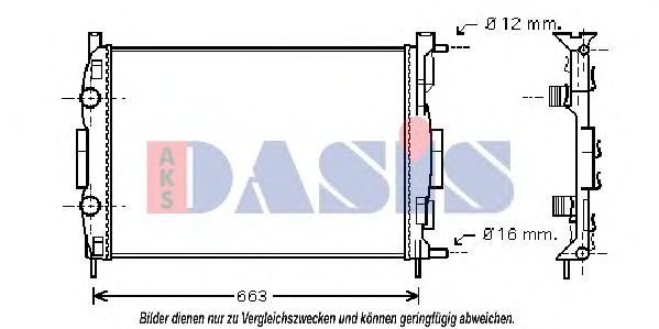 AKS DASIS 181002N Радиатор охлаждения двигателя для RENAULT GRAND SCENIC