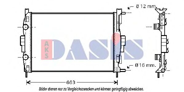AKS DASIS 181003N Радиатор охлаждения двигателя для RENAULT GRAND SCENIC