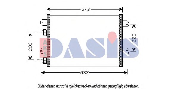 AKS DASIS 182019N Радиатор кондиционера для DACIA