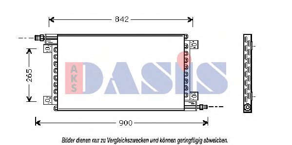 AKS DASIS 182350N Радиатор кондиционера для RENAULT TRUCKS