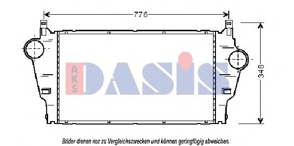AKS DASIS 187005N Интеркулер для RENAULT ESPACE