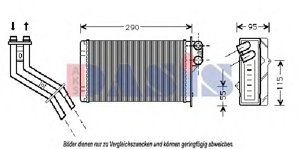 AKS DASIS 189240N Радиатор печки для RENAULT SCENIC 1 (JA0/1)