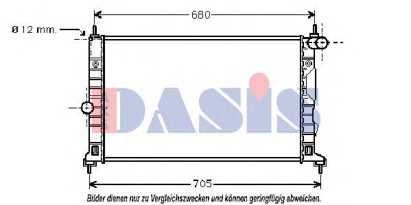 AKS DASIS 190007N Радиатор охлаждения двигателя для SAAB 9-5