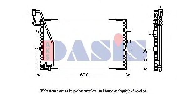 AKS DASIS 190008N Радиатор кондиционера для SAAB