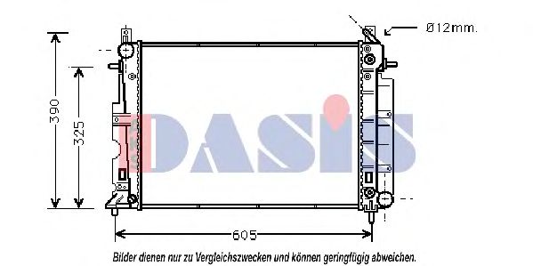 AKS DASIS 190250N Радиатор охлаждения двигателя для SAAB 900