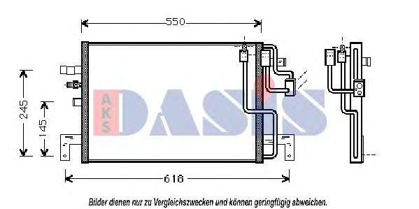 AKS DASIS 192000N Радиатор кондиционера для SAAB