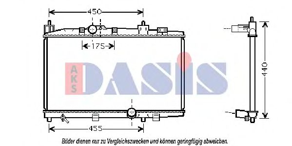 AKS DASIS 210114N Радиатор охлаждения двигателя для TOYOTA