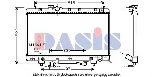 AKS DASIS 210119N Радиатор охлаждения двигателя для TOYOTA PICNIC