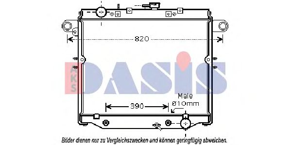 AKS DASIS 210173N Радиатор охлаждения двигателя для TOYOTA LAND CRUISER