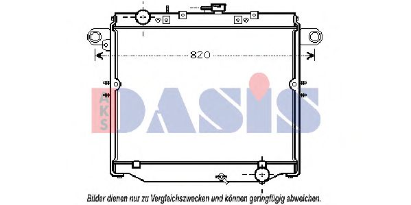 AKS DASIS 210178N Радиатор охлаждения двигателя для TOYOTA LAND CRUISER