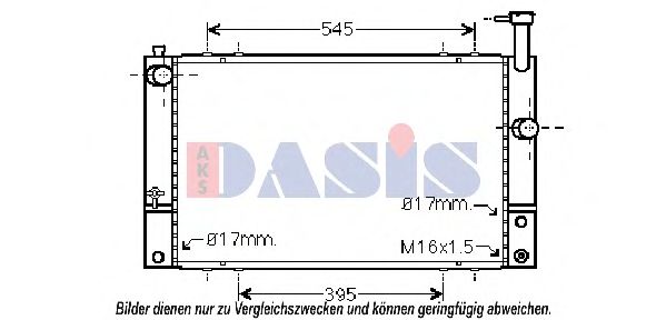 AKS DASIS 210224N Радиатор охлаждения двигателя для TOYOTA PRIUS