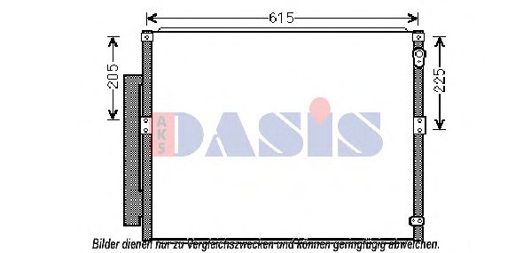 AKS DASIS 212073N Радиатор кондиционера для LEXUS