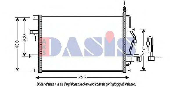 AKS DASIS 222005N Радиатор кондиционера для VOLVO XC70