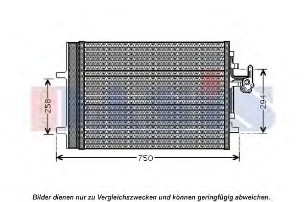 AKS DASIS 222009N Радиатор кондиционера для VOLVO S60