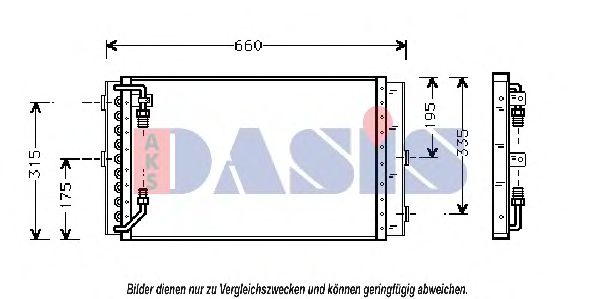 AKS DASIS 222020N Радиатор кондиционера для VOLVO 240
