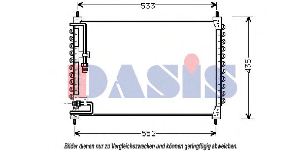 AKS DASIS 222030N Радиатор кондиционера для VOLVO 940 Break (945)