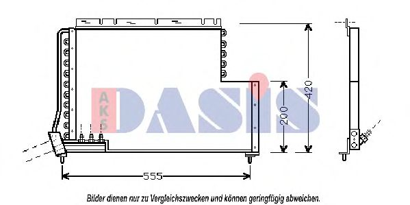 AKS DASIS 222090N Радиатор кондиционера для VOLVO 940 Break (945)