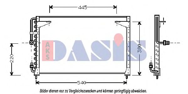 AKS DASIS 222110N Радиатор кондиционера для VOLVO