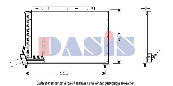 AKS DASIS 222260N Радиатор кондиционера для VOLVO 940 2 (944)