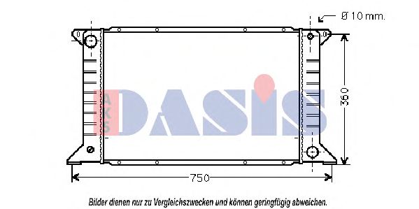 AKS DASIS 250220N Радиатор охлаждения двигателя AKS DASIS для FORD TRANSIT