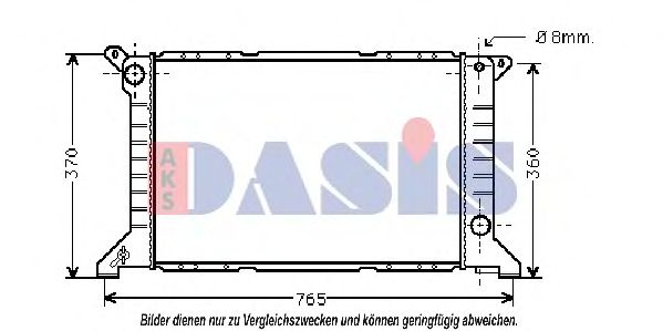 AKS DASIS 250250N Радиатор охлаждения двигателя AKS DASIS для FORD TRANSIT