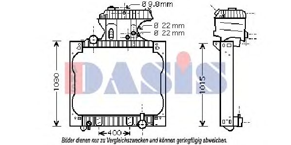 AKS DASIS 260015N Радиатор охлаждения двигателя для MAN TGX