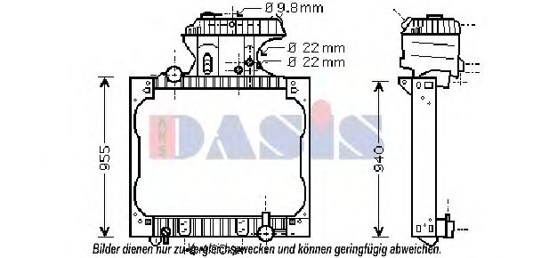 AKS DASIS 260016N Радиатор охлаждения двигателя для MAN