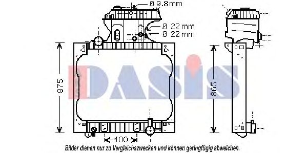 AKS DASIS 261900N Радиатор охлаждения двигателя AKS DASIS для MAN