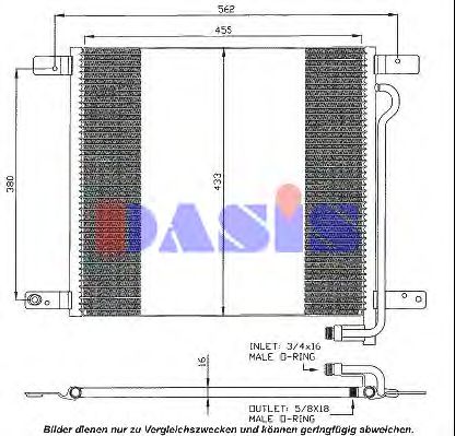 AKS DASIS 262006N Радиатор кондиционера для MAN