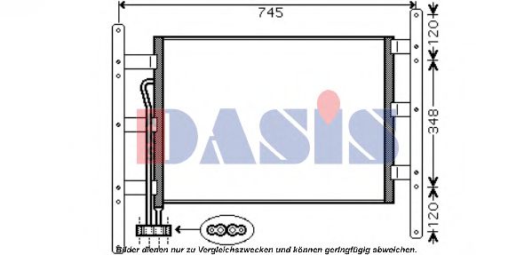 AKS DASIS 262260N Радиатор кондиционера для MAN