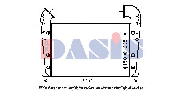 AKS DASIS 277005N Интеркулер для SCANIA
