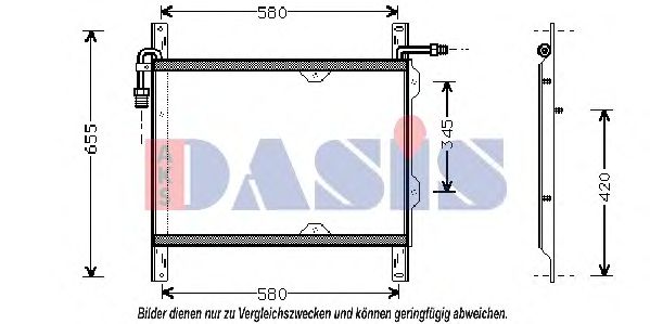 AKS DASIS 292010N Радиатор кондиционера для DAF