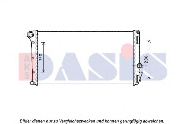 AKS DASIS 300016N Радиатор охлаждения двигателя для FIAT IDEA