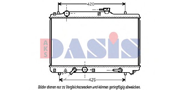 AKS DASIS 320004N Радиатор охлаждения двигателя для SUZUKI ESTEEM