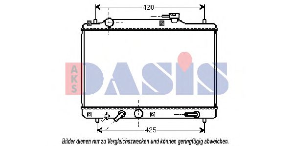 AKS DASIS 320013N Радиатор охлаждения двигателя для SUZUKI BALENO