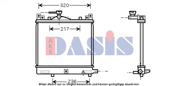 AKS DASIS 320033N Радиатор, охлаждение двигателя 