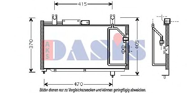 AKS DASIS 322012N Радиатор кондиционера для SUBARU