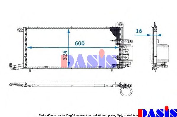 AKS DASIS 332070N Конденсатор, кондиционер 