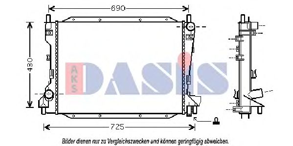 AKS DASIS 370020N Радиатор охлаждения двигателя для JAGUAR